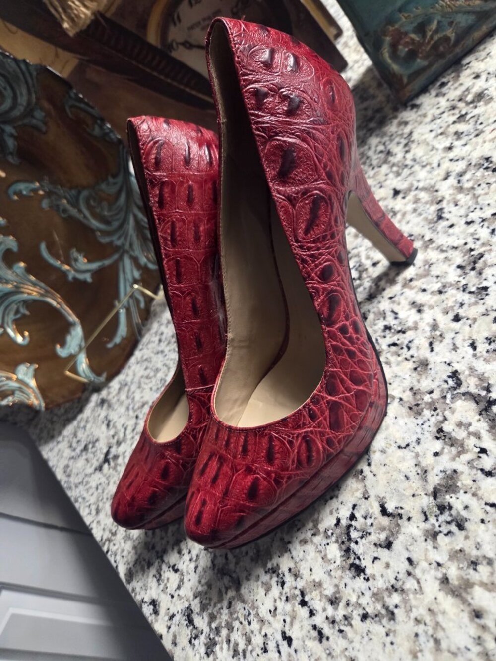 Talbots Croc Embossed Leather Pumps EU 39 US 8–8.5